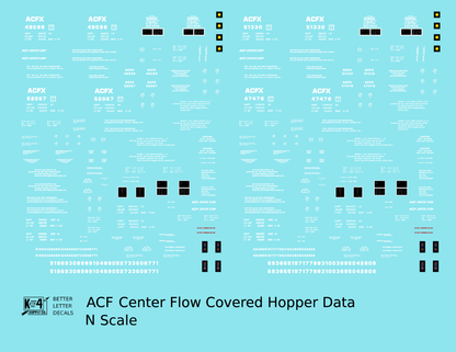Data Only ACF Center Flow Covered Hopper White