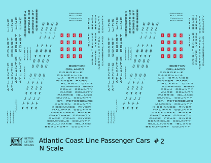Atlantic Coast Line Streamlined Passenger Car Black Sleepers Diners #2