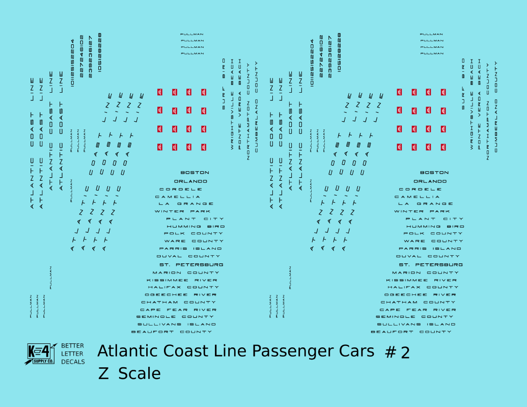 Atlantic Coast Line Streamlined Passenger Car Black Sleepers Diners #2