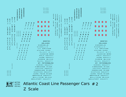 Atlantic Coast Line Streamlined Passenger Car Black Sleepers Diners #2