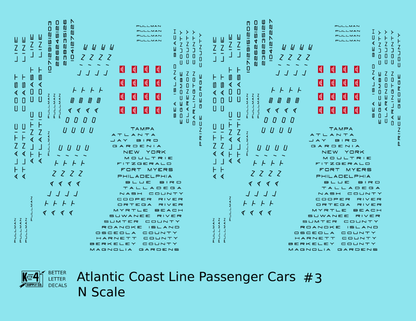 Atlantic Coast Line Streamlined Passenger Car Black Sleepers Diners #3