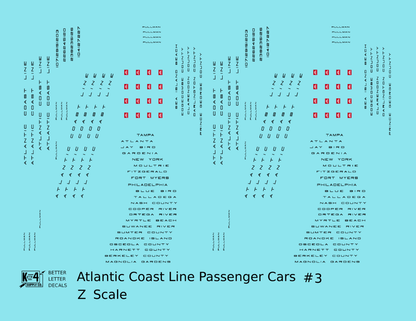 Atlantic Coast Line Streamlined Passenger Car Black Sleepers Diners #3