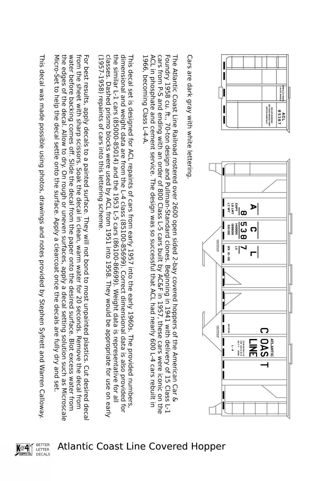 Atlantic Coast Line Covered Hopper White