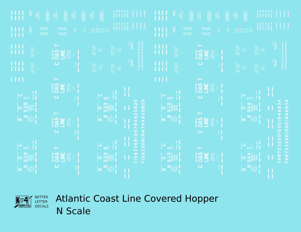 Atlantic Coast Line Covered Hopper White