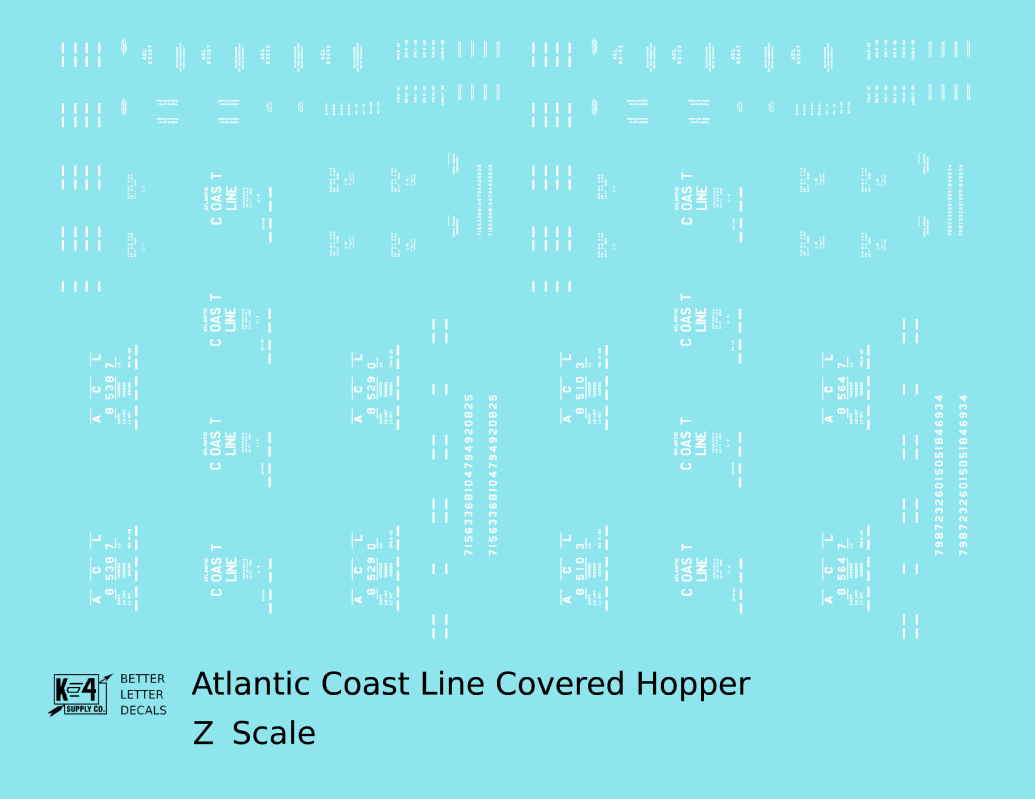 Atlantic Coast Line Covered Hopper White