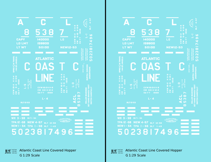 Atlantic Coast Line Covered Hopper White