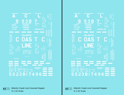Atlantic Coast Line Covered Hopper White
