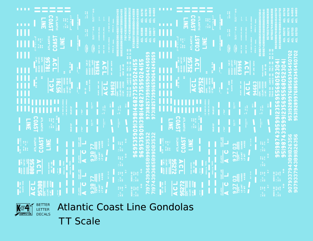 Atlantic Coast Line 41 Ft Gondola White
