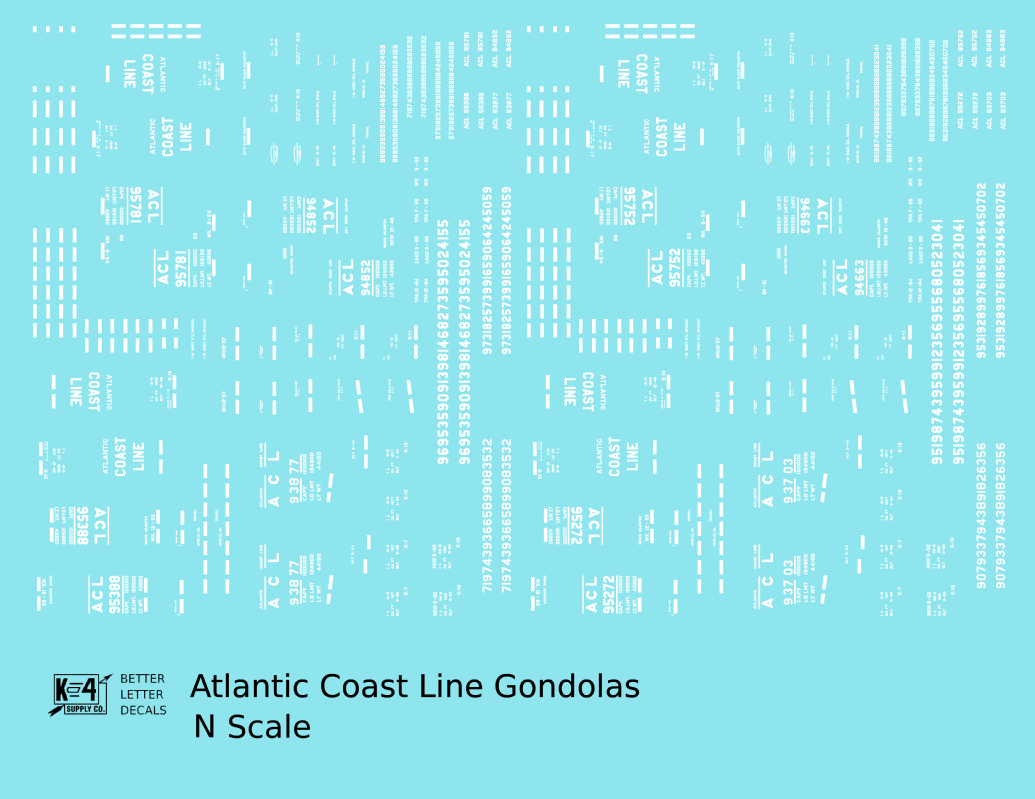 Atlantic Coast Line 41 Ft Gondola White