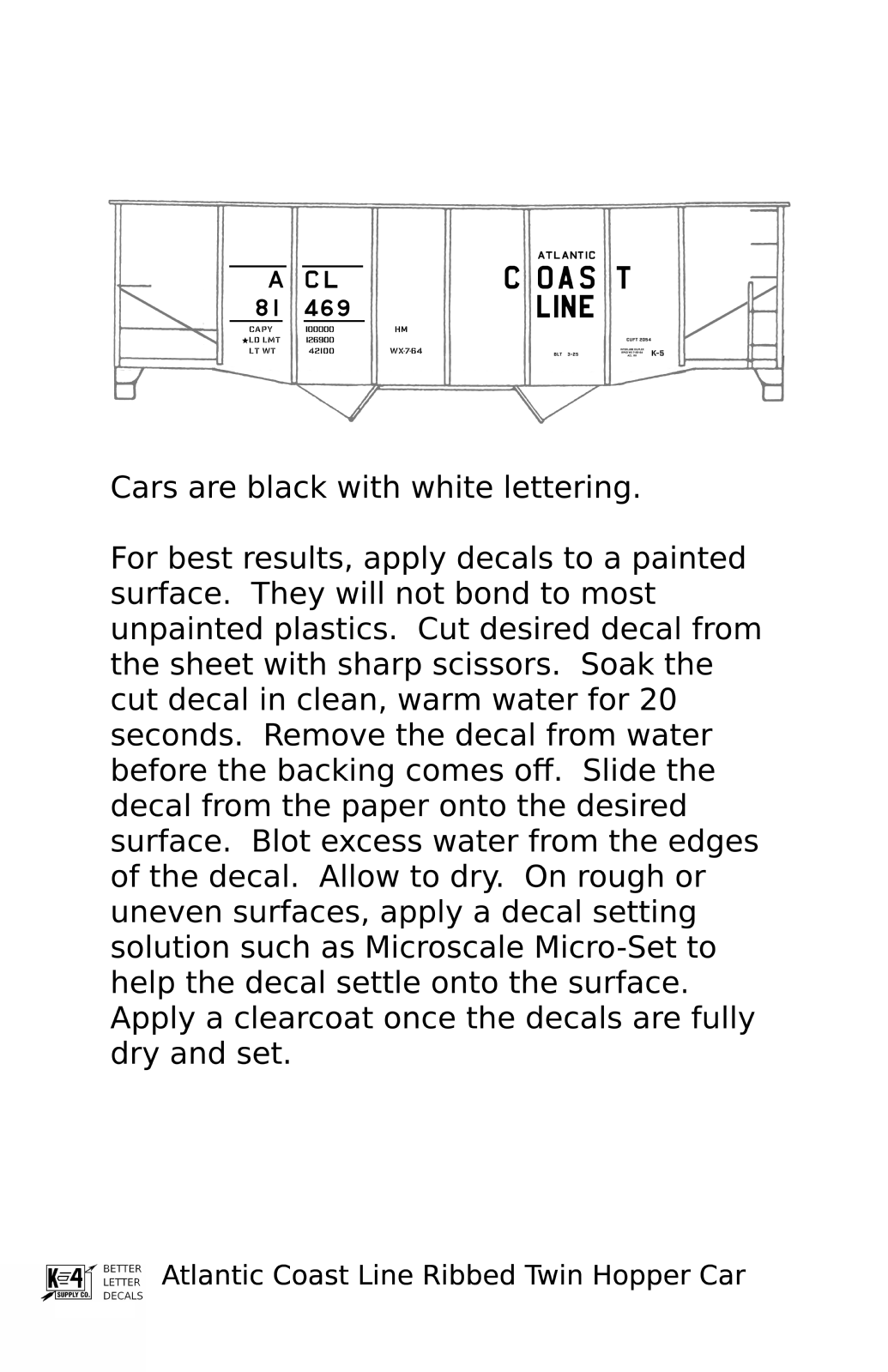 Atlantic Coast Line Ribbed Twin Hopper White