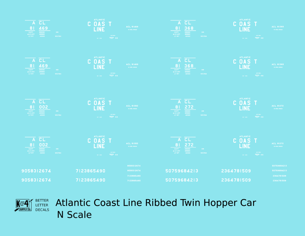 Atlantic Coast Line Ribbed Twin Hopper White