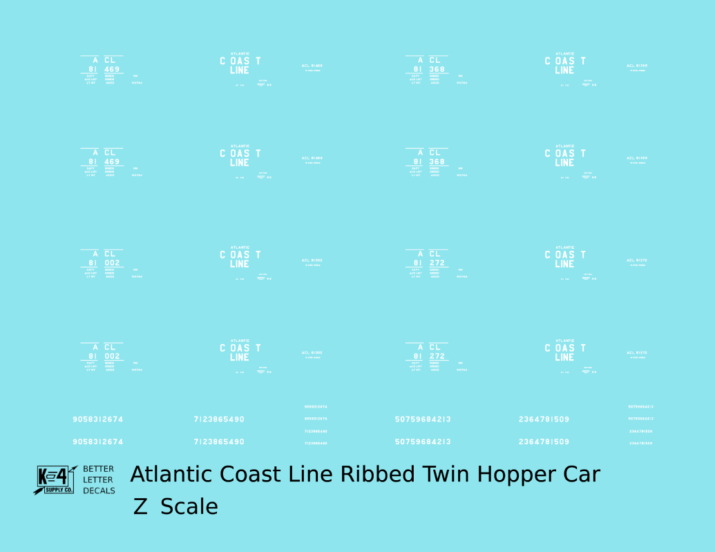 Atlantic Coast Line Ribbed Twin Hopper White