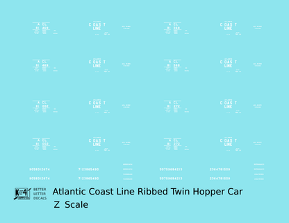 Atlantic Coast Line Ribbed Twin Hopper White