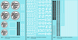 Atlantic Coast Line Steam Locomotive White  - Decal - Choose Scale