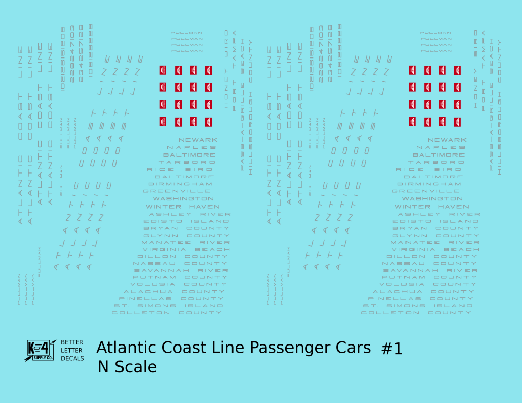 Atlantic Coast Line Streamlined Passenger Car Silver Sleepers Diners #1