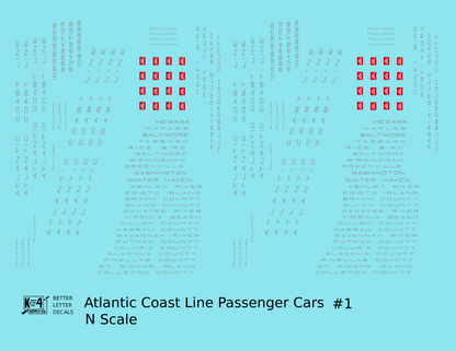 Atlantic Coast Line Streamlined Passenger Car Silver Sleepers Diners #1