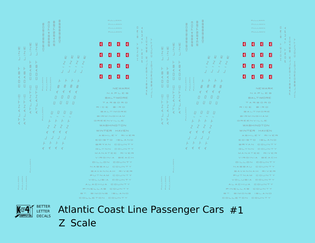 Atlantic Coast Line Streamlined Passenger Car Silver Sleepers Diners #1