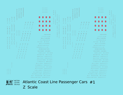 Atlantic Coast Line Streamlined Passenger Car Silver Sleepers Diners #1