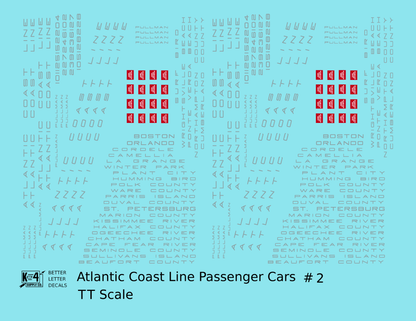Atlantic Coast Line Streamlined Passenger Car Silver Sleepers Diners #2