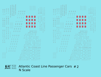 Atlantic Coast Line Streamlined Passenger Car Silver Sleepers Diners #2 - Decal - Choose Scale