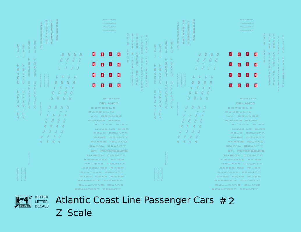 Atlantic Coast Line Streamlined Passenger Car Silver Sleepers Diners #2