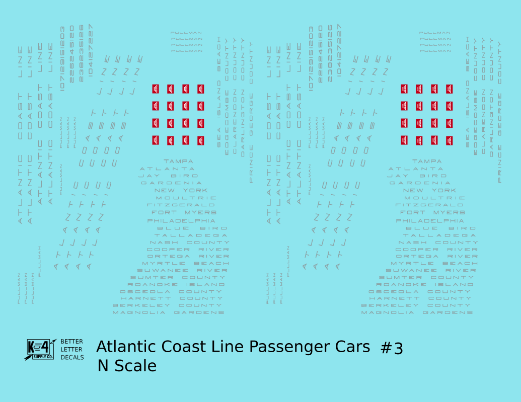 Atlantic Coast Line Streamlined Passenger Car Silver Sleepers Diners #3