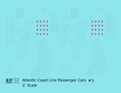 Atlantic Coast Line Streamlined Passenger Car Silver Sleepers Diners #3