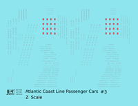 Atlantic Coast Line Streamlined Passenger Car Silver Sleepers Diners #3 - Decal - Choose Scale