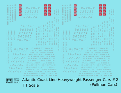 Atlantic Coast Line Heavyweight Passenger Car Silver Pullman Cars