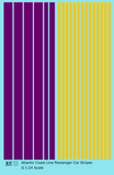 Atlantic Coast Line Passenger Car Stripes  Purple and Yellow  - Decal - Choose Scale