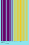 Atlantic Coast Line Passenger Car Stripes  Purple and Yellow  - Decal Sheet