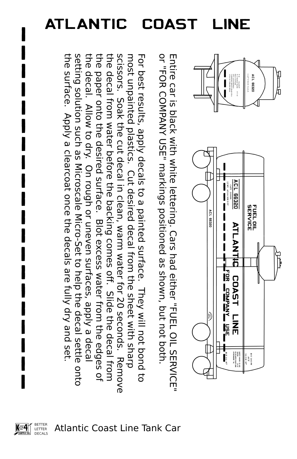 Atlantic Coast Line Tank Car White