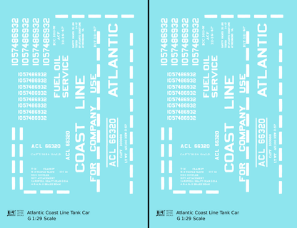 Atlantic Coast Line Tank Car White