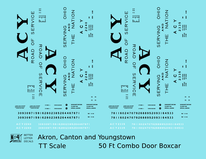 Akron Canton and Youngstown 50 Ft Boxcar Black ACY
