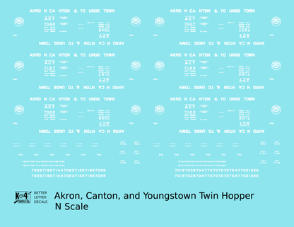 Akron Canton and Youngstown USRA Twin Hopper White ACY