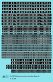 ALCO Style Gothic Numberbords  White On Black  - Decal - Choose Scale