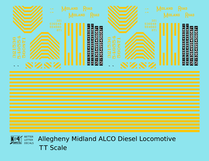 Allegheny Midland ALCO Diesel Locomotive Yellow