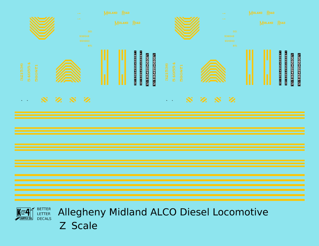 Allegheny Midland ALCO Diesel Locomotive Yellow