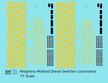 Allegheny Midland Diesel Switcher Yellow