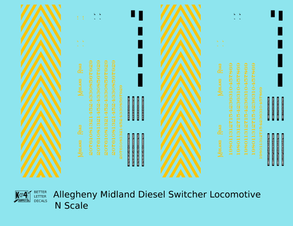 Allegheny Midland Diesel Switcher Yellow