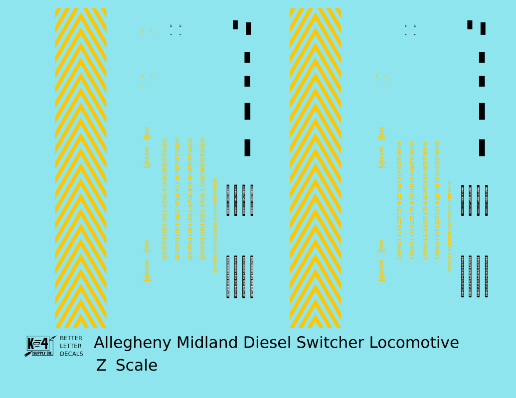 Allegheny Midland Diesel Switcher Yellow
