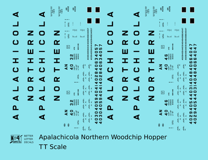 Apalachicola Northern Woodchip Hopper Car Black Port St Joe Route