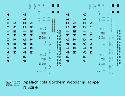 Apalachicola Northern Woodchip Hopper Car Black Port St Joe Route