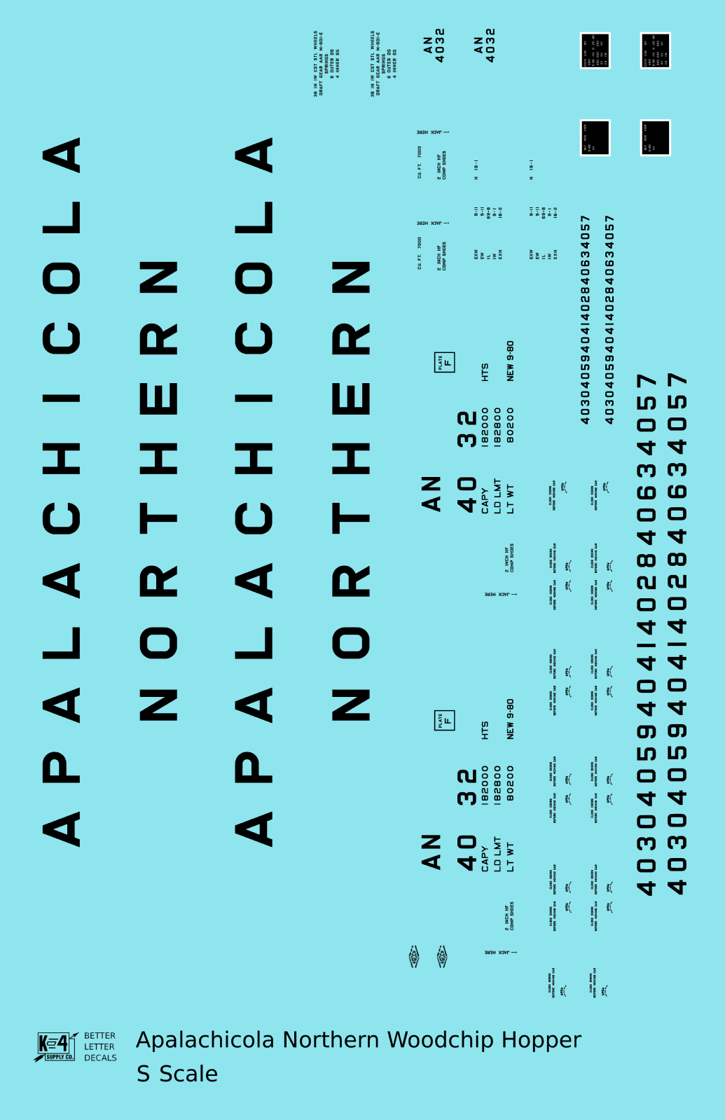 Apalachicola Northern Woodchip Hopper Car Black Port St Joe Route