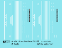 Apalachicola Northern EMD GP15-T Locomotive White Port St Joe Route - Decal - Choose Scale