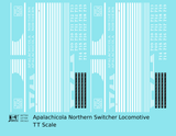 Apalachicola Northern Switcher Diesel Locomotive White Port St Joe Route - Decal - Choose Scale