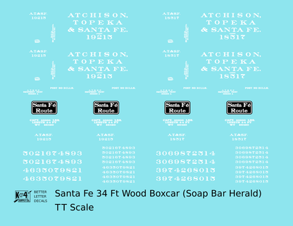 Santa Fe 34 Ft Wood Boxcar White Soap Bar Herald