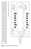 Santa Fe 3420 Cu Ft Hopper Car White  - Decal