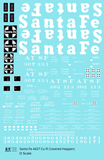 Santa Fe 4427 Cu Ft Covered Hopper White  - Decal Sheet