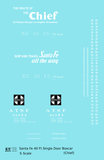 Santa Fe 40 Ft Single Door Boxcar White Chief - Decal - Choose Scale